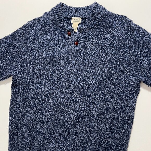 LL Bean Sweater Lamb's Wool Casual Pullover Blue Men's size Large Tall LT - Picture 1 of 6